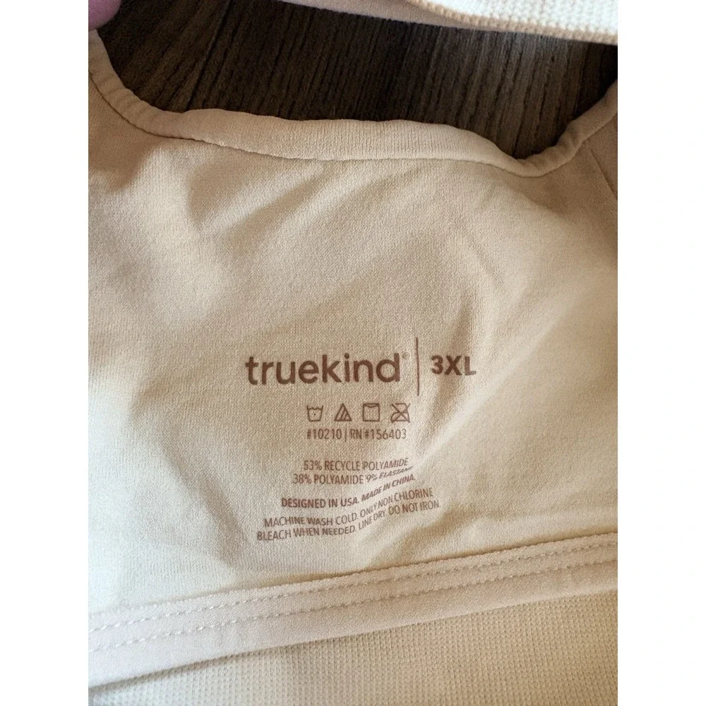 Truekind‎ T-shirt Bra 3XL Padded Wireless Beige Comfort Adjustable Straps